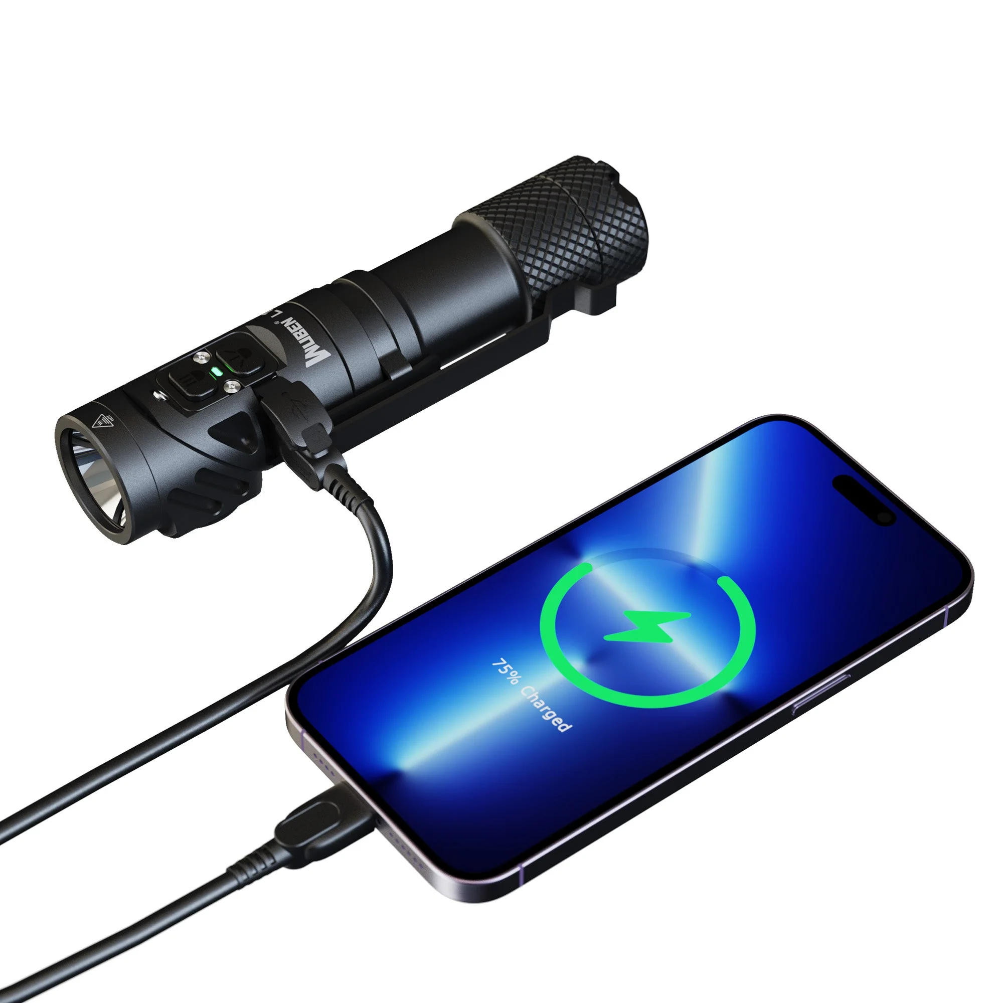 L1 2000 Lumens Flashlight - Dual Light Sources Flashlight with 180° Rotating Head- - Image 7