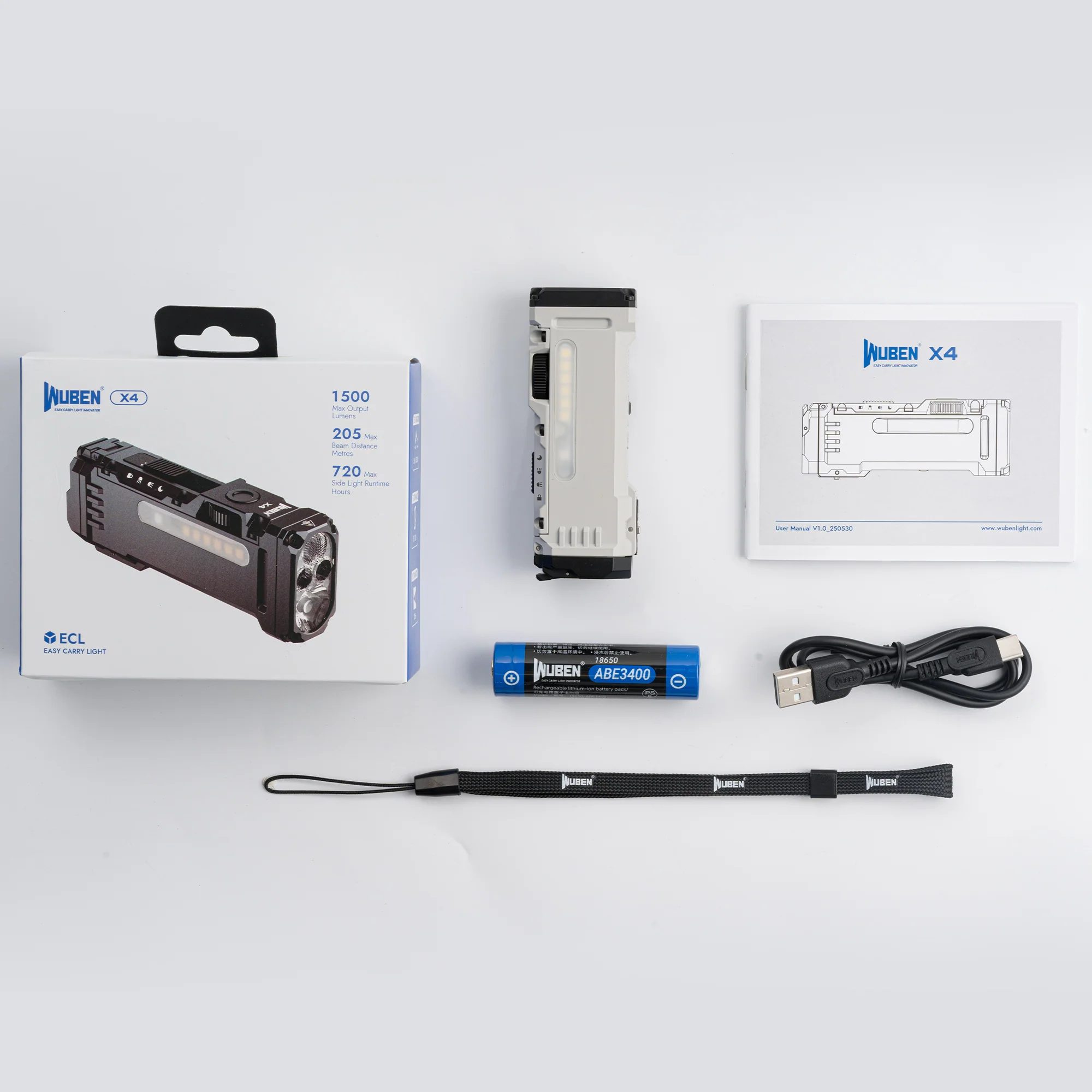 Wuben X4 Compact Multi-Function 1500 Lumen Flashlight - Image 33